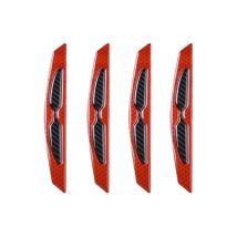 4 Pcs (Rouge)Autocollant Anti-Collision de Porte de Voiture,Bande Anti-collision Autocollant Réfléchissant Universelle Autocollant de Protection