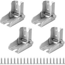 4 Pièces Charnière Pied Pliable Acier Galvanisé Charnière Pliante pour Pied de Table, Charnière Pliante Autobloquante de 90 Degrés avec Vis, Convient