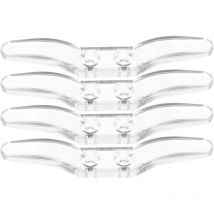 Ccykxa - 4 piezas enrollador de cuerda de cortina, gancho de enrollado de abrazadera de ventana, clip de cuerda de seguridad, tapón de cuerda, borla