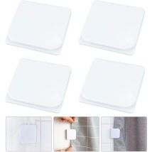 Supermarket - ccykxa 4 Stück Duschvorhang-Clips, weiße Dusch-Clips, U-förmige Vorhangschnalle, selbstklebende Duschvorhang-Klemme, winddichte