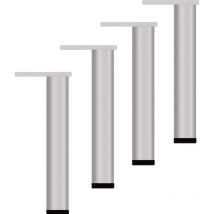 Ccykxa - 4 Stück verstellbare Möbelbeine, 30 cm, moderne Sofafüße, silberne Bettbeine, Ersatzfüße für Tisch, Schrank