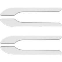 Ccykxa - 4er-Set – Schwarz-weiße Türgriffabdeckungen für Tesla Model 3 Model y 2017–2021 – Auto-Außenzubehör – ABS-Kunststoff-Schutzaufkleber