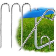 4X ancrages au Sol xl en Acier Massif - 30 cm - ancrages au Sol extrêmement Stables pour tentes, Pavillons, châteaux gonflables et Trampolines - Clou