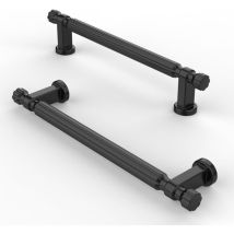 CCYKXA 5 pièces Poignee de Meuble Cuisine pas de trou de 128 mm, Noir Mat Poignées de Placard Poignées de Cuisine Poignées de Tiroir de Meubles, pour