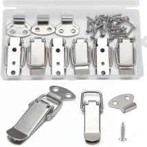 6 Pièces Fermeture a Levier Fermeture à Ressort Loquet, Loquet à Ressort Bascule 72mm, Ressort Boucle de Verrouillage pour Coffret, Tiroir, Coffre à