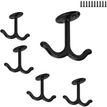 Ccykxa - 6 Pieces Screw-in Hooks with Double Hook Design, Zinc Alloy Ceiling Hooks for Hanging Ceiling Fans, Flower Baskets 0XBIT