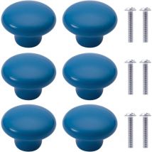 6Pcs Boutons de Meuble en Céramique Boutons de Tiroir de Placard en Céramique en Forme de Ronds Poignées pour Armoires de Cuisine de Bibliothèque