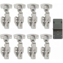 Ccykxa - 8er-Pack, 110-Grad-Scharniere mit integriertem Dämpfer und selbstschließendem Mechanismus für Küchentürschränke