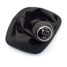 A0254 Soufflet Levier de Vitesse Pommeau de Vitesse 12mm compatible avec vw Golf 1 2 3 Polo 3 6N Boite 5 Vitesses Plug & Play Noir - Ccykxa