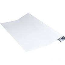 Adhésif Uni Mat blanc, Feuille adhésive, Feuille de meubles, auto-adhésif, 45cm x 2m, 160μm (Épaisseur : 0,16 mm) - Ccykxa