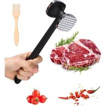 Attendrisseur de Viande,Attendrisseur à escalope antiadhésif Double Face,Marteau à Viande, Marteau à Steak,Marteau à attendrir avec Manche
