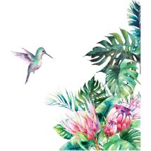 Ccykxa - Autocollant Mural Plante Verte Sticker Tropicale, Sticker Mural Autocollant Amovible Bricolage, Autocollants Aquarelle Plante Stickers