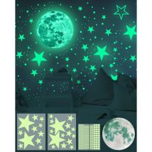 Ccykxa - Autocollants Lumineux,435 Pcs Étoiles Phosphorescentes-gommettes Autocollantes Enfant, Plafond,stickers Fluorescents Décoration Plafond