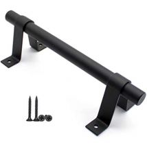Ccykxa - Barn Door Handle, 200mm Long Black Solid Carbon Steel Door Handle, Sliding Door Handles for Kitchen Cupboard