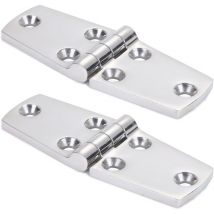 Bisagras de puerta de acero inoxidable de 38 mm x 102 mm, montaje en acero inoxidable, bisagra para escotilla de barco, herrajes resistentes, bisagra