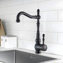 Black Kitchen Faucet 360° Swivel Spout Sink Mixer Tap Vintage Black Kitchen Faucet - Ccykxa
