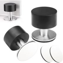Blanc)Butoir de Porte, 2 Pièces Butée de Porte Murale, Arrêt de Porte en Acier Inoxydable, Butee de Porte Murale Adhesif, Arrêts de Portes avec