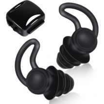 Bouchons d'Oreille Antibruit pour Sommeil, 2 Pièces Bouchons d'oreilles en silicone, Anti-bruit Bouchons d'oreilles Confortables pour le Ronflement