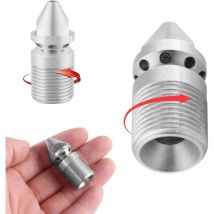 Ccykxa - Buse de jetter d'égout, Buse de nettoyage de tuyau en acier inoxydable 3/8 ', Accessoires de machine de nettoyage haute pression, Buse de
