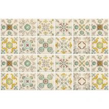 Ccykxa - c) Selbstklebende Fliesen, 20 x 20, Industrie-Stil, selbstklebende Rückwand für Küchenziegel, 24 Stück Wandaufkleber, Badezimmer, Küche,
