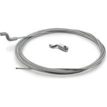 Câble de Gaz Souple Ø1.5 mm avec Embout z et Serre-câble en z Longueur 2.5m Accélérateur Carburateur Poignée Réparation pour Tondeuse