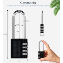 Cadenas à Combinaison à 4 Digit,Serrure Combinée,Cadena a code Casier pour Gymnase, école, Portail, Hangar, Garage, Rangement, et Boîte à Outils