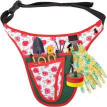 Ccykxa - Ceinture à outils pour outils de jardin, taille réglable, avec 4 poches, sac banane de travail pour homme et femme, sac à outils, ceinture