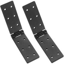 Charnière de Porte, 2 Pièces Charnières Connectrices, Charnière Pliante, Bande de Caisse, Charnière de Meubles, Charnière Métallique Noire pour