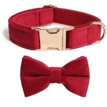 Ccykxa - Collier pour Chien, avec Détachable Noeud Papillon Collier, Collier Chien Personnalisé, Collier de Chien Réglable Confortable, pour Chiens