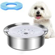 CCYKXA - Comedero antisalpicaduras para perros (2,5 L), de acero inoxidable, antiderrames, antidesbordamiento, con flotabilidad y antigoteo para