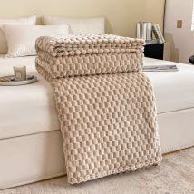 Couverture plaid en peluche pour canapé 100x150(kaki) - Ccykxa