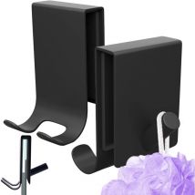 Crochet de Douche Pour Serviette,Lot de Crochets Combinés Pour Serviettes,Crochets de Suspension Pour Serviettes Sans Perçag,Support de Rasoir
