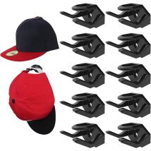 Crochets à chapeau adhésifs, 10 pièces porte-chapeau pour mur, crochet de chapeau adhésif, présentoir de chapeau minimaliste, organisateur de chapeau