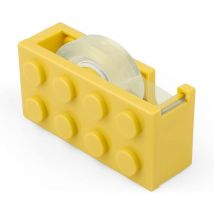 Dévidoir,Jaune Dérouleur, Dévidoir Ruban Adhésif en Forme de Blocs de Construction, pour Bureaux, Restaurants, Fleuristes - Ccykxa