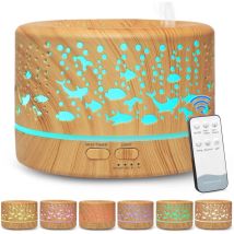 Ccykxa - Diffuseurs d'huiles Essentielles 700 ml, Humidificateur Aromathérapie à Ultrasons électrique Lumière led 7 Couleurs, Grands Cadeaux de Choix