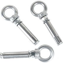 Ccykxa - Expansionsschrauben M8 x 70 mm Stahlhülsen-Augenschraube 304 Edelstahl-Beton-Expansionsverankerungs-Augenschraube Ankerbolzen 5er-Pack