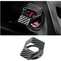 Ccykxa - Funda protectora para botón de arranque y parada de motor de coche (fibra de carbono)