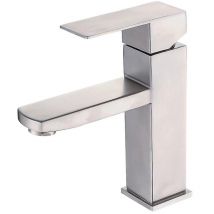 CCYKXA Grifo de baño de acero inoxidable 304 , grifo de agua fría y caliente, grifo de lavabo para baño, grifo de lavabo debajo del fregadero