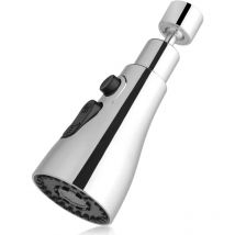 Moonstars - ccykxa Grifo de cocina de 360 grados con aireador, grifo mezclador, cabezal giratorio y adaptador universal (cromado)