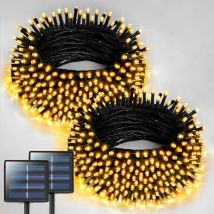 Ccykxa - Guirlande Lumineuse Exterieure et Intérieur 30M 300 led Blanc Chaud, Graduable avec Télécommande et 8 Modes, Guirlande Lumineuse Sapin de