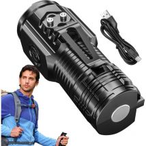 Lampe de poche la plus brillante, petites lampes de poche puissantes,Lampes de poche led étanches, petite lampe de poche portable à lumens élevés