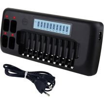 Lcd Chargeur de Piles - 14 Slot Universel Chargeur de pour Intelligent Piles aa/aaa Ni-MH Batterie avec Fonction de décharge - Ccykxa