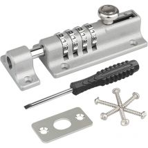 Loquet de Verrouillage à Combinaison, Verrou de Porte à Code, Imperméable Verrou à Combinaison à 4 Chiffres avec Vis de Fixation de Sécurité pour