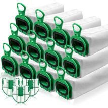 CCYKXA Lot de 12 sacs d'aspirateur pour VB100/FP100, accessoires de rechange pour aspirateur VB100/FP100 + 3 sacs filtrants pour aspirateur sans fil