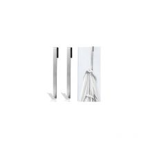 Lot de 2 crochets de porte de douche de 25,4 cm pour salle de bain, crochets robustes sans perçage en acier inoxydable pour porte de douche en verre
