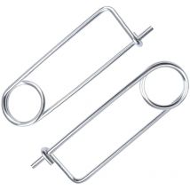 Ccykxa - Lot de 2 goupilles de verrouillage à grande tige, M6 x 200 robuste, goupilles de sécurité en acier en forme de broche pour ferme, pelouse,