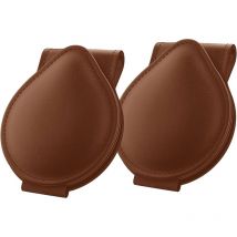 Lot de 2 Porte-Lunettes de Voiture, Clips à Lunettes de Soleil pour Voiture en pu + Fer, Support de Lunettes de Pare-Soleil Universel et Pratique