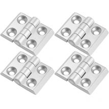 CCYKXA Lot de 4 Charniere Charnière Pliante en Alliage de Zinc, pour Profilés en Aluminium 6 mm Paumelles de Porte Charnière Flexible Avec
