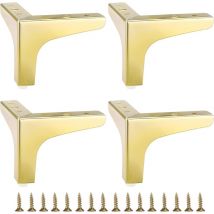 Ccykxa - Lot de 4 Pieds de Meuble Modernes en métal doré 10cm 4 pcs Pieds de Meubles Modernes Canapé Meubles Riser Pieds Pieds de Remplacement