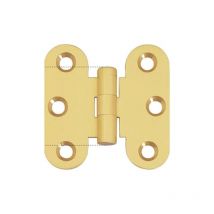 Lot de 5 charnières de porte décoratives en laiton brossé pour meubles déco en laiton, charnière miniature pour boîte à bijoux, raccords de